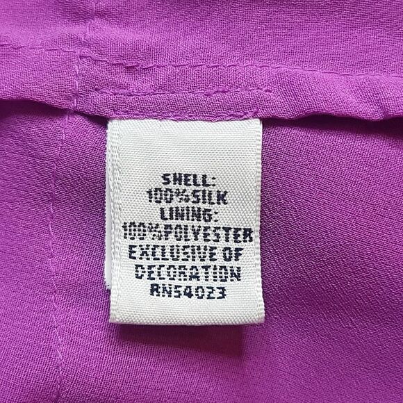 Banana Republic | Fuchsia Silk Tiered Tie Back Tank | XSP - Picture 9 of 10